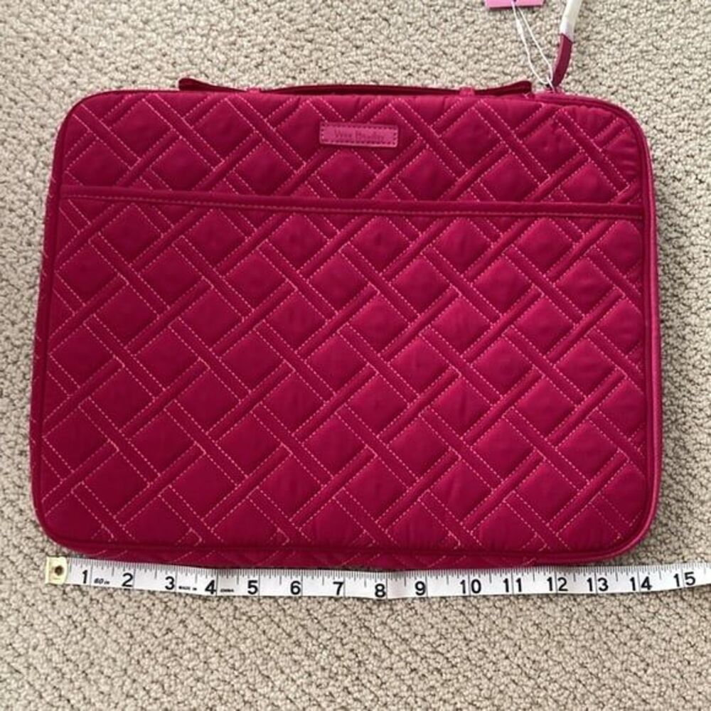 NEW Vera Bradley Laptop Organizer Case Slip Holder Passion Pink Office NWT